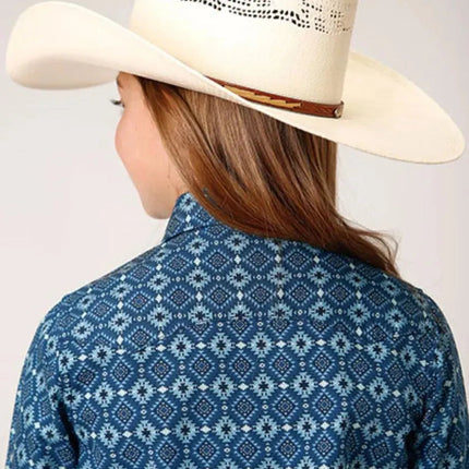 Roper West Made (Mini Aztec) - Girl's Western Snap Shirts