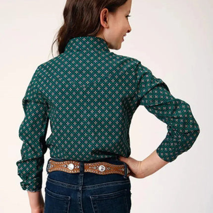 Roper Forest (Green) - Girl's Western Snap Shirts
