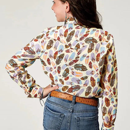Roper Feather Toss (Multi) - Girl's Western Snap Shirts