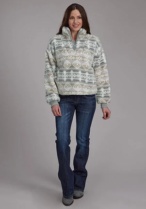 Roper 2323 Aztec (Grey) - Women's Fleece Pullover