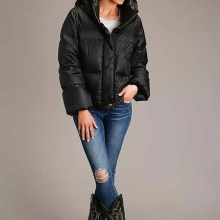 Roper Crushable Parachute Jacket (Black) - Women's Puffer Jacket