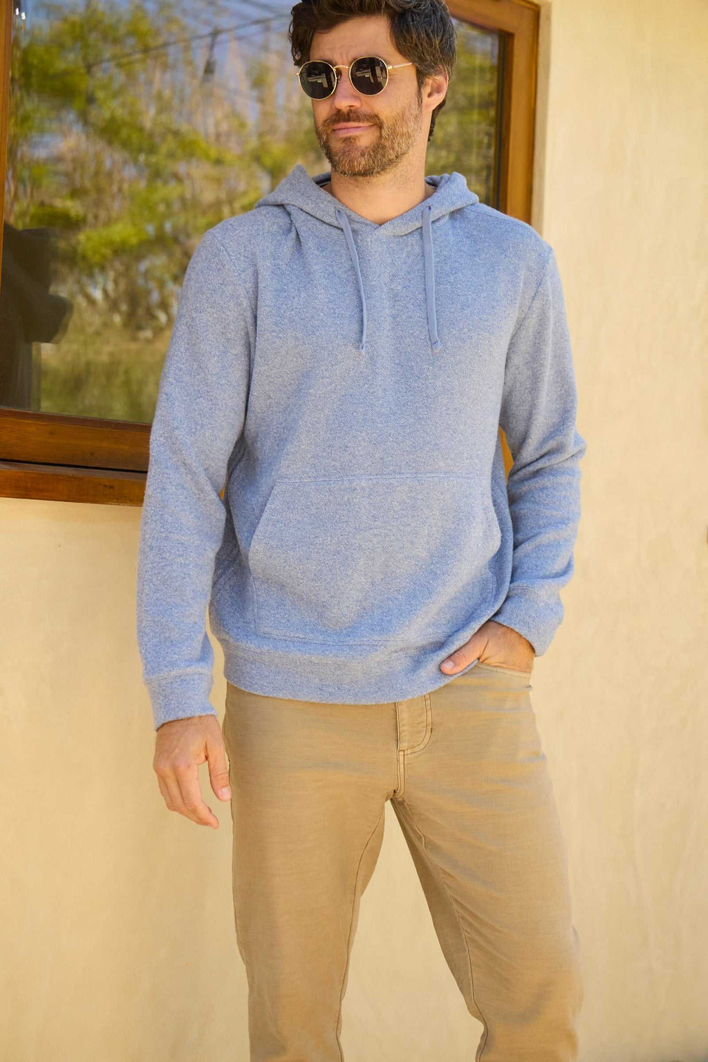 Justin Cashmist Fleece Hoodie - Blue Heather