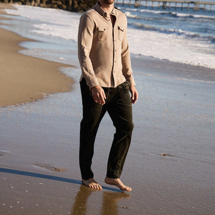 Tyler Corduroy Utility Pant - Peat Moss