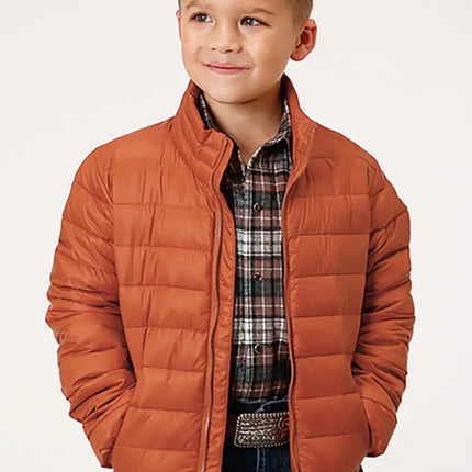 Roper Boy's Lightweigth Puffer Coat (Rust) - Children's Jacket