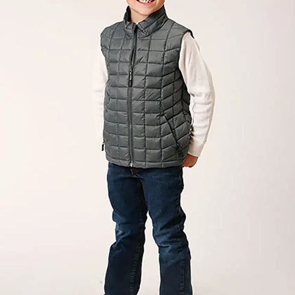 Roper Boy's Lightweigth Puffer Vest (Sage) - Children's Vest
