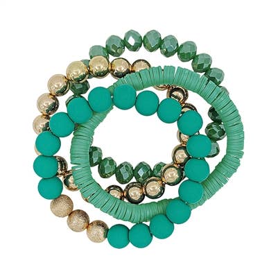 Green Gold Bracelet Set