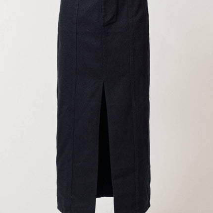 Khaki Skirt w/ Front Slit