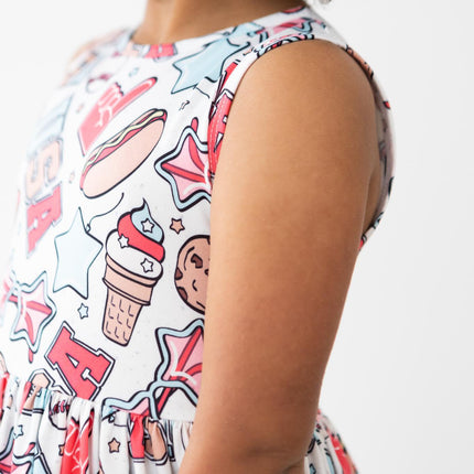 Red, White & BBQ Tank Twirl Dress