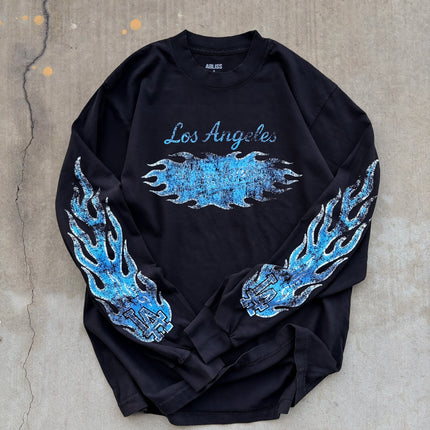SAMPLE SALE- Distressed Blue Flame Long Sleeve