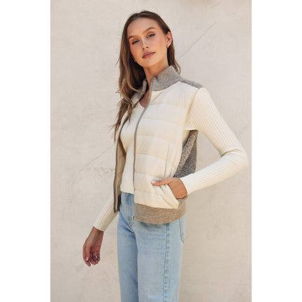 Sherpa and Puff Contrast Vest
