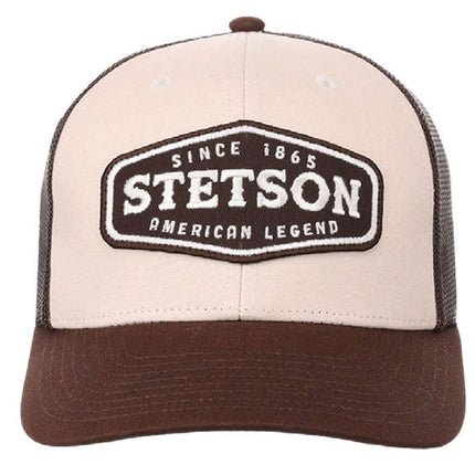 Stetson American Legend Patch (Cream/ Brown) - Trucker Cap