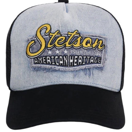 Stetson Frayed Denim (Black) - Trucker Cap
