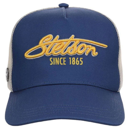 Stetson Yellow Embroidery (Blue) - Trucker Cap
