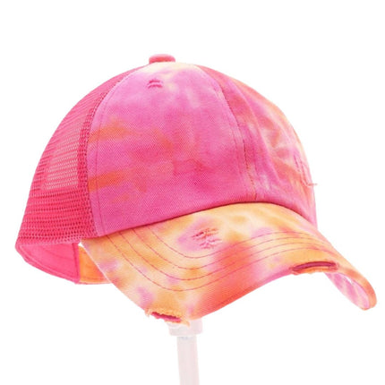 Kids Tie Dye Criss-Cross High Pony cap