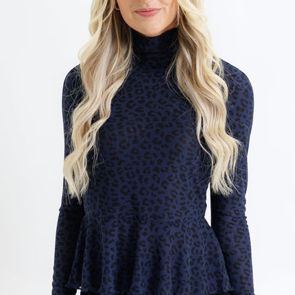 Peplum Turtleneck Top