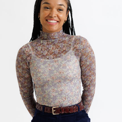 Floral Lace Layering Top