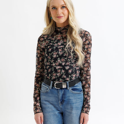 Floral Lace Layering Top