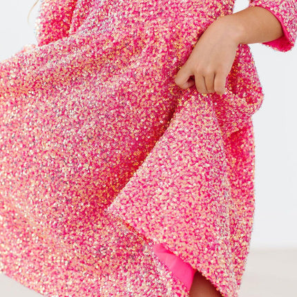 SALE Hot Pink Sequin Dress