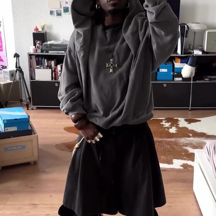 Men's Casual Hooded Loose Sweatshirt
