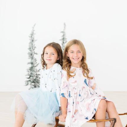 SALE Figure Skate 3/4 Sleeve Twirl Dress
