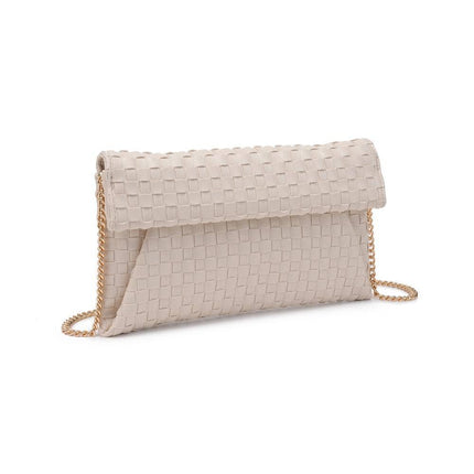 Wine Color Woven Clutch
