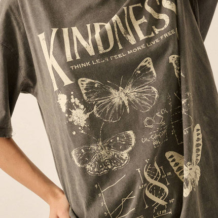 Kindness Butterfly Mineral Wash Graphic Tee