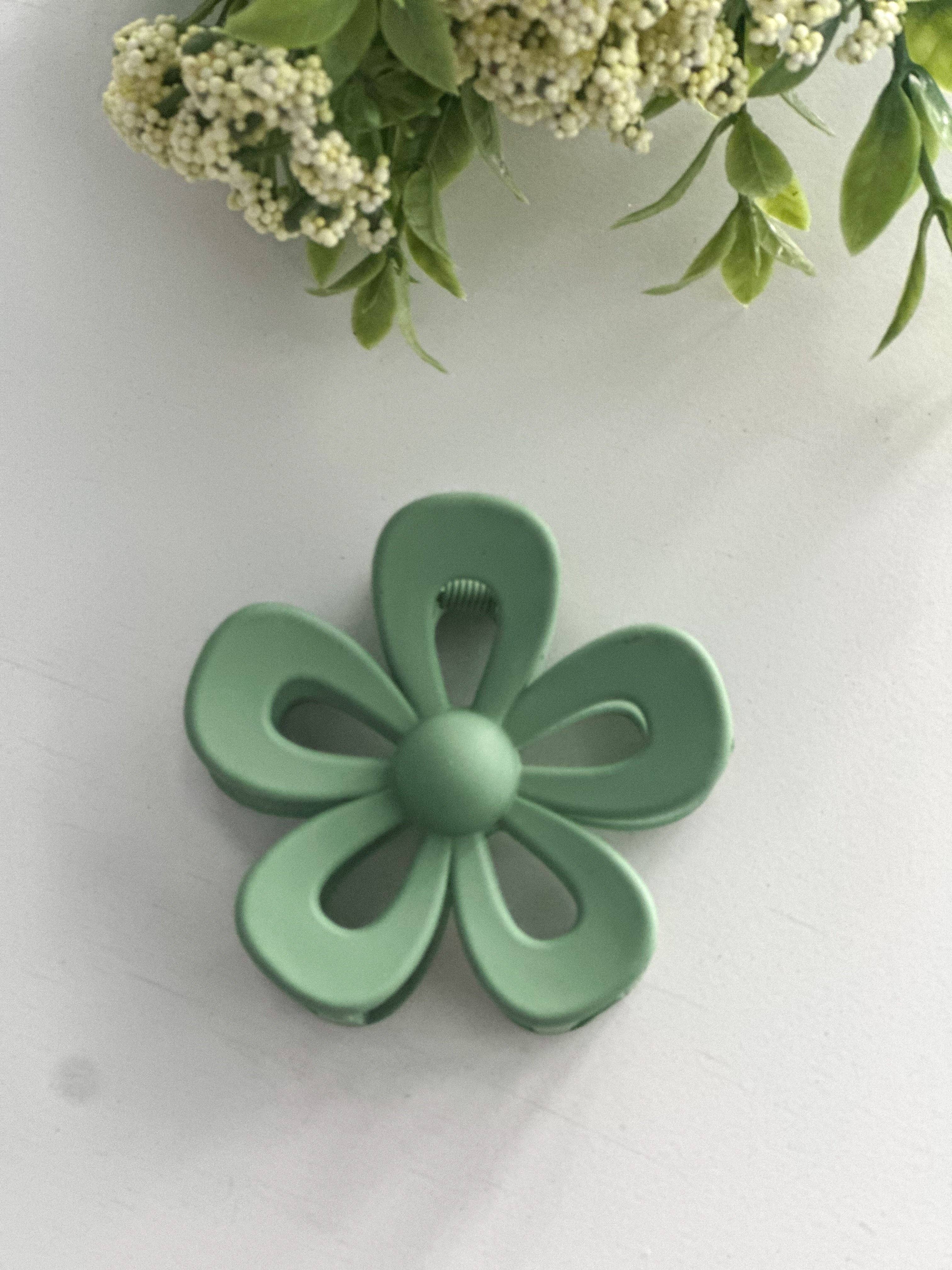 Matte Green Hair Clip