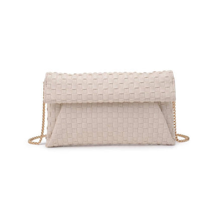 Wine Color Woven Clutch
