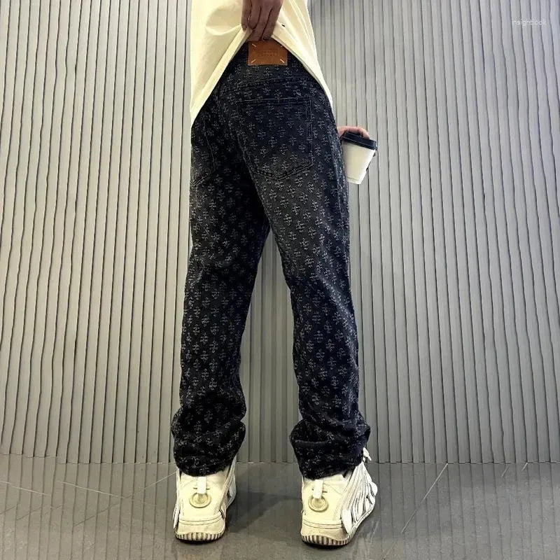Jacquard Pattern Jeans