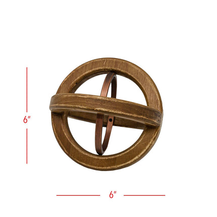Metal/Wood Decorative Accent Piece