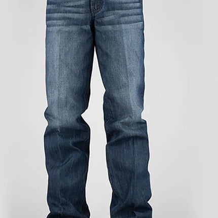 Tin Haul Regular Joe with Grey V Stitch (Dark Wash) - Men's Bootcut Jeans