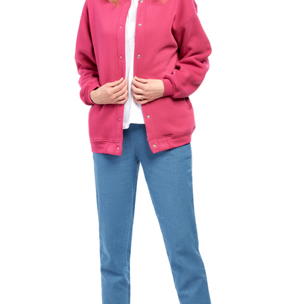 Womens Snap Up Jacket - Soft, Fleecy Lining for Three-Season Comfort