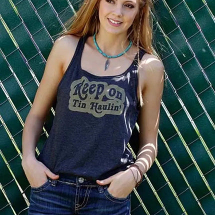 Tin Haul Keep On (Grey) - Women's Tank Top