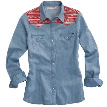 Tin Haul Aztec Yoke (Blue) - Women's Western Shirt