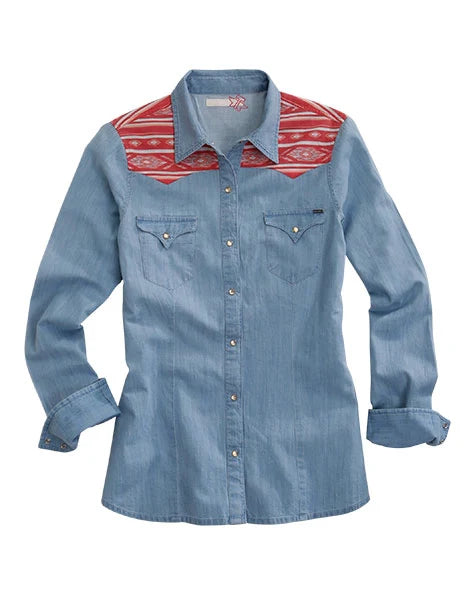 Tin Haul Aztec Yoke (Blue) - Women's Western Shirt