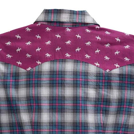 Tin Haul 00167 Star Ombre Plaid (Blue) - Women's Western Shirt