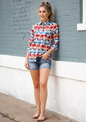 Tin Haul 1495 Hawaiian Serape (Multi) - Women's Western Shirt