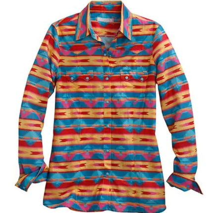 Tin Haul Retro Aztec (Pink) - Women's Western Shirt
