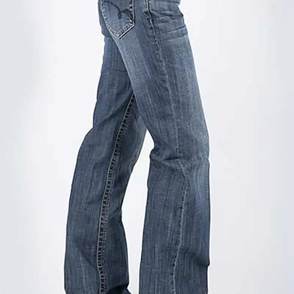Tin Haul 460 Ella Fit Blue Loop Pocket ( Denim Dark Wash ) - Women's Jeans