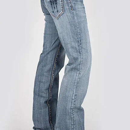 Tin Haul 460 Ella Fit Embroidered Pocket ( Denim Light Wash ) - Women's Jeans