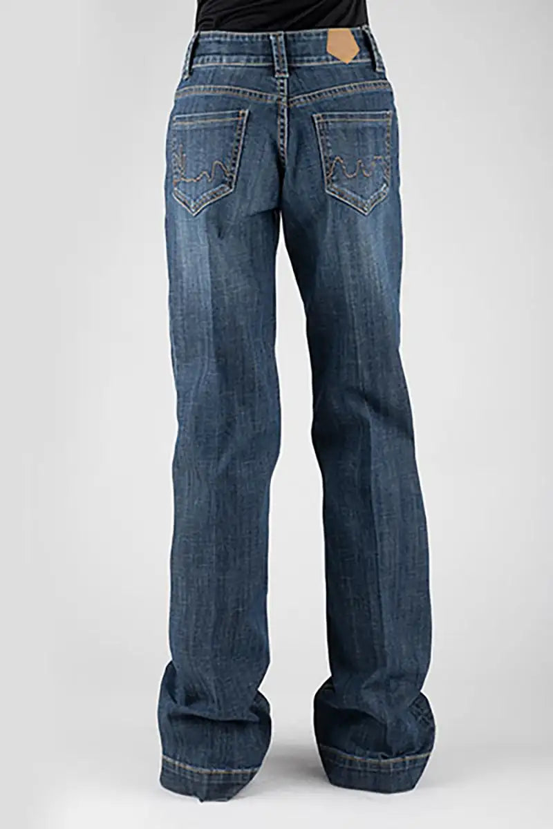Tin Haul 460 Ella Fit Desert Mountain Pocket ( Denim Dark Wash ) - Women's Jeans
