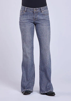 Tin Haul 460 Ella Fit Rhinestone (Light Wash) - Women's Bootcut Jeans