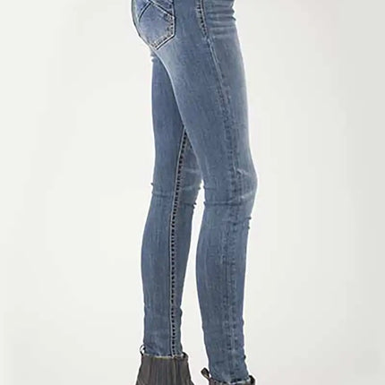 Tin Haul 515 Sunny Skinny Patched Pocket ( Denim Medium Wash) - Women's Jeans (Closeout)