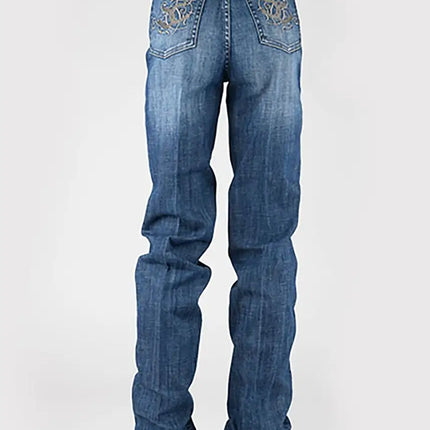 Tin Haul 525 Rachel Fit Horseshoe Pocket ( Denim Medium Wash )- Women's Jeans