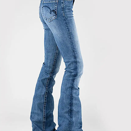 Tin Haul 595 Libby Fit Blue Loop Pocket ( Denim Medium Wash ) - Women's Jeans