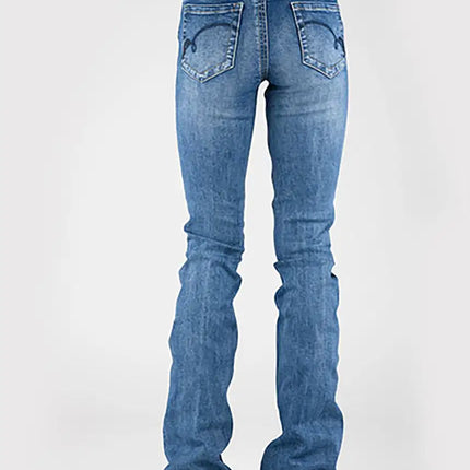 Tin Haul 595 Libby Fit Blue Loop Pocket ( Denim Medium Wash ) - Women's Jeans