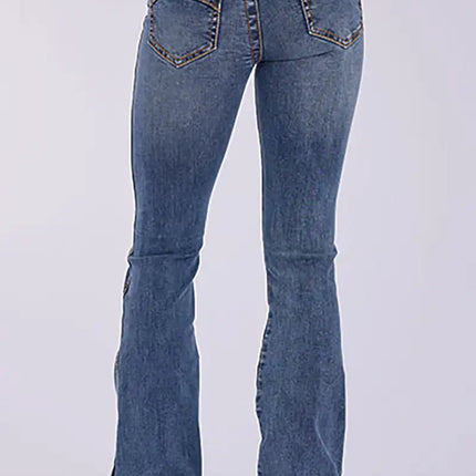 Tin Haul 595 Libby Fit Slit ( Denim Medium Wash )- Women's Jeans