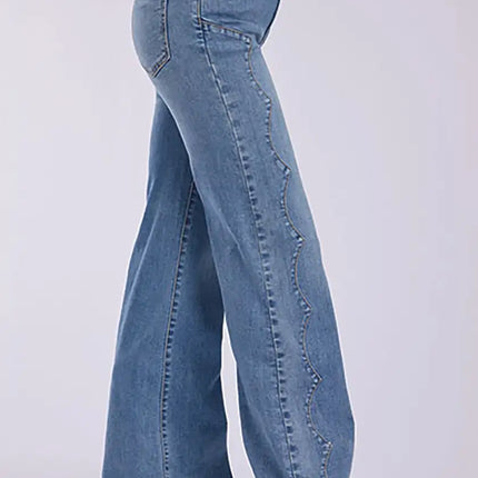 Tin Haul 870 Clair Fit Side Yoke ( Denim Light Wash )- Women's Jeans (Closeout)