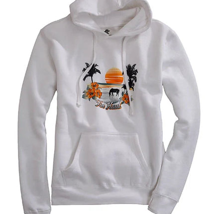 Tin Haul Hawaiian Sunset (White) - Women's Hoodie Sweatshirt