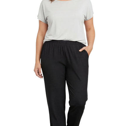 Women's Elastic Waist Pull On Jeans in Denim & Twill - Soft & Lightweight with a bit Stretch